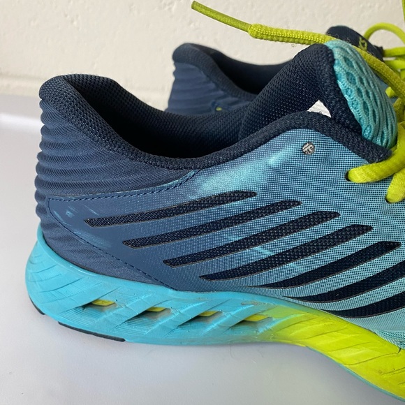 Asics Women’s FuseX Blue Yellow Running Shoes Size 7.5 - Picture 9 of 11